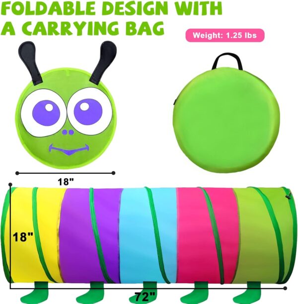 Túnel de juego para niños pequeños de 1 a 3 años, juguetes para niñas de 1, 2, 3, 4 años, regalo de cumpleaños, juguetes de túnel de gateo de 6 pies, juguetes para interiores y exteriores para niños