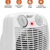 Comfort Zone Calentador de espacio interior con termostato ajustable, forzado por ventilador, eléctrico, protección contra sobrecalentamiento, interruptor de seguridad de vuelco, eficiencia