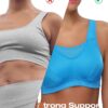 Wingslove Sujetador deportivo de alto impacto para mujer, cobertura completa, sin varillas, sin relleno, para entrenamiento, talla grande