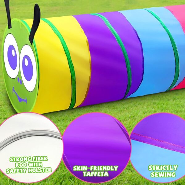 Túnel de juego para niños pequeños de 1 a 3 años, juguetes para niñas de 1, 2, 3, 4 años, regalo de cumpleaños, juguetes de túnel de gateo de 6 pies, juguetes para interiores y exteriores para niños