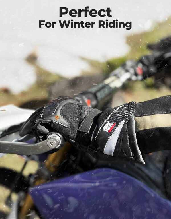 Guantes para moto, invierno, para hombres y mujeres, impermeables. Talla L