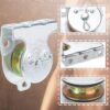 Polea de montaje en techo de 1-1/2 pulgadas, polea de techo para cable o cuerda de 3/8 pulgadas, paquete de 6