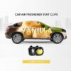 Clips de ventilación para ambientador de automóvil, paquete de 8, 6 vainillas, 2 aromas de automóvil nuevos, proporciona un aroma duradero, hasta 240 días, eliminador de olores