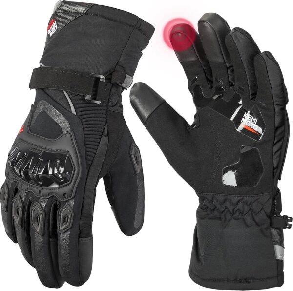 Guantes para moto, invierno, para hombres y mujeres, impermeables. Talla L