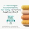 Nutrafol Suplementos para el crecimiento del cabello para mujeres, para mujeres de 18 a 44 años, clínicamente probados para cabello visiblemente más grueso y fuerte, ingredientes 100% veganos,