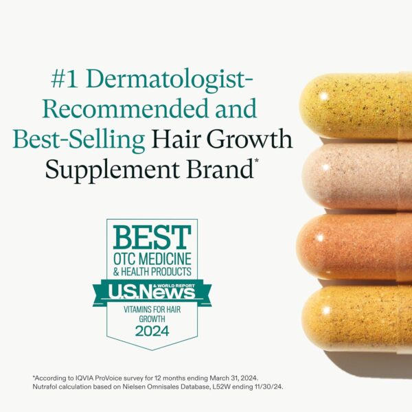 811t7nsRqnL._SL1500_.jpg Nutrafol Suplementos para el crecimiento del cabello para mujeres, para mujeres de 18 a 44 años, clínicamente probados para cabello visiblemente más grueso y fuerte, ingredientes 100% veganos,