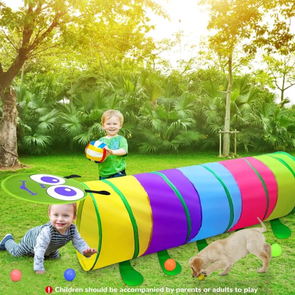 Túnel de juego para niños pequeños de 1 a 3 años, juguetes para niñas de 1, 2, 3, 4 años, regalo de cumpleaños, juguetes de túnel de gateo de 6 pies, juguetes para interiores y exteriores para niños