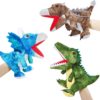 3 juguetes de peluche de dinosaurios, títeres de mano de dinosaurio, juguetes de peluche interactivos para niños y niñas de 4, 5, 6, 7, 8 años