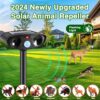 Repelente ultrasónico de animales para exteriores, repelente solar de animales con detección de movimiento, disuasorio de gatos, dispositivo repelente de ciervos al aire libre, repelente de coyote,