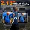 Reloj inteligente militar para hombre (respuesta/hacer llamadas), reloj inteligente AMOLED de 2.13 pulgadas para Android e iOS, reloj de fitness impermeable 5ATM con más de 123 modos