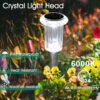Luces solares para exteriores, paquete de 15 luces solares impermeables de acero inoxidable para camino, jardín, patio, camino, entrada, césped, patio, decoración exterior, color blanco frío