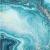 ALAZA Imán de mármol azul abstracto grande para lavavajillas, cubierta magnética de 23 x 26 pulgadas para nevera, decoración de cocina
