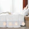 Juego de ropa de cama tamaño Queen, juego de edredón ultrasónico blanco de microfibra reversible, ligero, suave, moderno, geométrico, para todas las estaciones (1 edredón, 2 fundas de