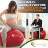 SmarterLife - Pelota de yoga y ejercicio para fitness, equilibrio, estabilidad o embarazo, pelota para entrenamiento de tronco y terapia física, silla para oficina, no se estalla y es antideslizante