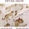 patdrea Fundas de almohada de diseño para sofá de 18 x 18 pulgadas, fundas de almohada de lino vintage con patrón de guepardo y colgante de lujo, fundas de almohada decorativas de granja para cama,