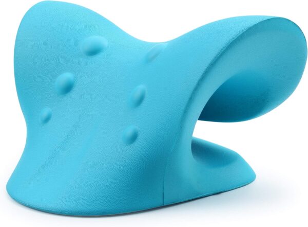 Relajante para cuello y hombros, dispositivo de tracción cervical para alivio del dolor de la articulación temporomaxilar y alineación de la columna cervical, cojín quiropráctico, estirador de cuello