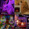 echosari Luces de hadas que funcionan con pilas, 100 LED de 33 pies, 150 modos de escena, luces parpadeantes de alambre plateado con temporizador remoto para dormitorio, árboles, decoración de jardín