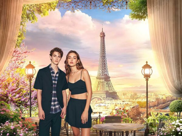 Telón de fondo de fotos de París, tapiz de pared de la Torre Eiffel, fondo de fotografía de ciudad francesa, decoración de fiesta de cumpleaños con temática parisina, 5 x