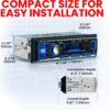 Boss Audio Systems 611UAB - Estéreo multimedia para auto - Un solo Din, audio Bluetooth y llamadas manos libres, micrófono incorporado, reproductor de MP3, puerto USB, entrada Aux, receptor de radio AM FM, - sin reproductor de CD DVD