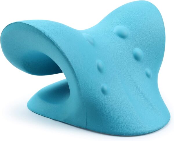 Relajante para cuello y hombros, dispositivo de tracción cervical para alivio del dolor de la articulación temporomaxilar y alineación de la columna cervical, cojín quiropráctico, estirador de cuello