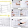Attelite Vitrina de acrílico transparente, estante de exhibición de 3 niveles con 2 placas móviles, escaparate de protección apilable para figuras de acción, caja de almacenamiento para encimera con