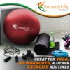 SmarterLife - Pelota de yoga y ejercicio para fitness, equilibrio, estabilidad o embarazo, pelota para entrenamiento de tronco y terapia física, silla para oficina, no se estalla y es antideslizante