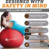 SmarterLife - Pelota de yoga y ejercicio para fitness, equilibrio, estabilidad o embarazo, pelota para entrenamiento de tronco y terapia física, silla para oficina, no se estalla y es antideslizante