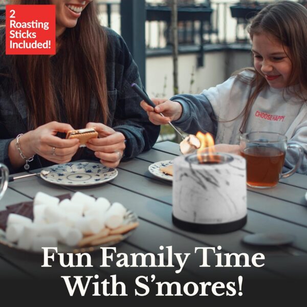 Kit para hacer fogatas de mesa – Hormigón para exteriores e interiores, fogata de mesa, pequeña chimenea portátil para interiores