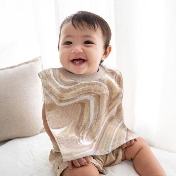 8f9838be-8fab-4f9a-bead-206d5d41136f.jpg Neat Solutions Printed Pullover Toddler Bib Set - Neutral Marble - 3pk
