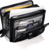 Samsonite Maletín extensible de cuero de 17 pulgadas, Negro -, Maletín extensible de cuero