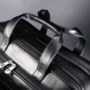 Samsonite Maletín extensible de cuero de 17 pulgadas, Negro -, Maletín extensible de cuero