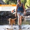 Correa de perro Tuff Mutt con manos libres para correr, caminar, hacer senderismo. Correa elástica duradera de doble asa de 4 pies de largo con costuras reflectantes, cinturón ajustable que se adapta a una cintura de 42 pulgadas.