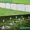 Luces solares para exteriores, paquete de 15 luces solares impermeables de acero inoxidable para camino, jardín, patio, camino, entrada, césped, patio, decoración exterior, color blanco frío
