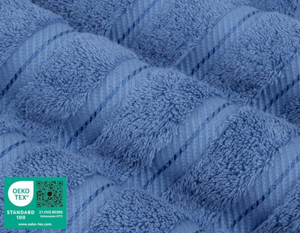 American Soft Linen - Juego de 4 toallas de baño, 100% de algodón turco de 27 x 54 pulgadas, toallas de baño extragrandes, toallas para ducha, color azul eléctrico