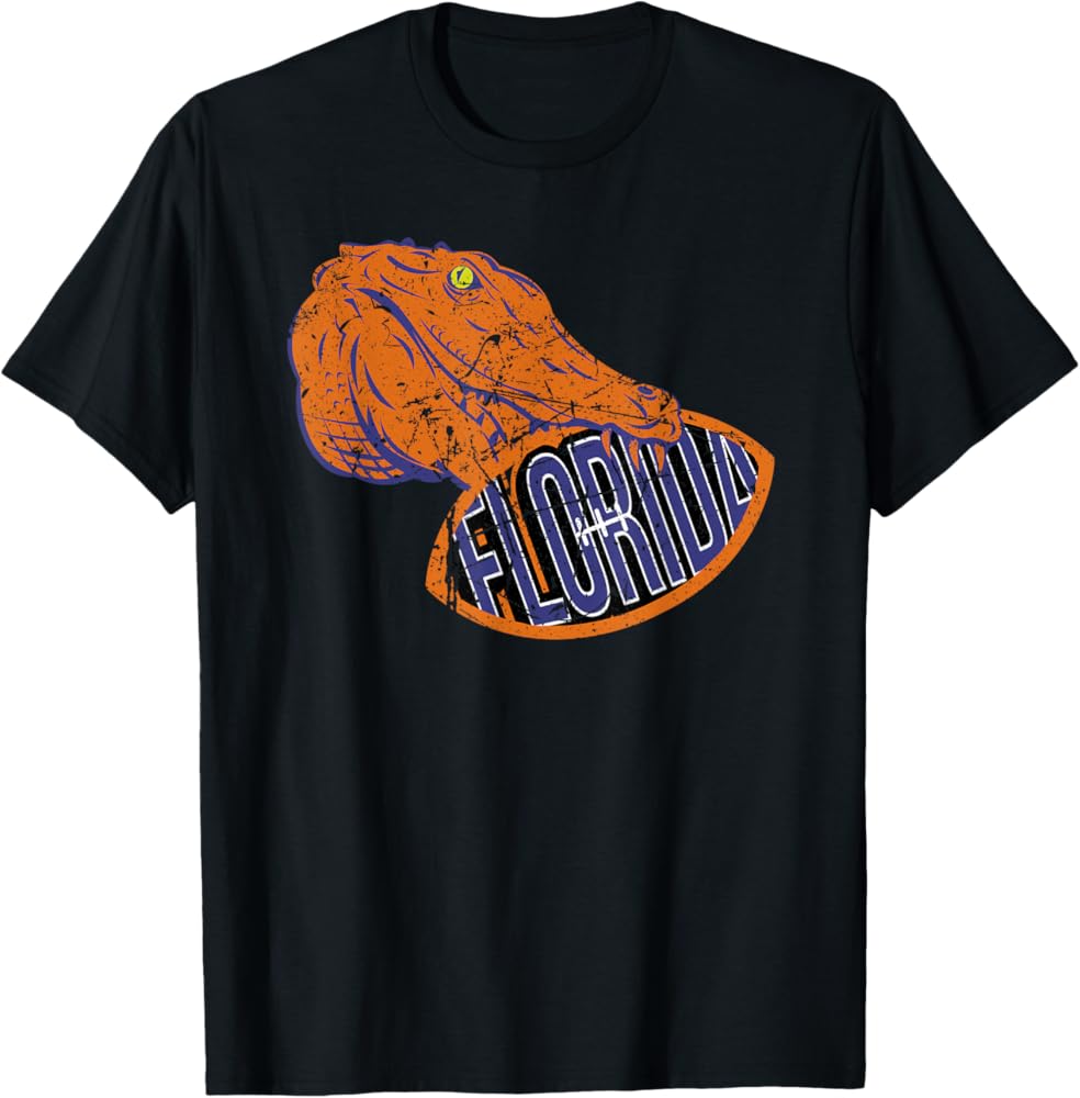 Florida FL Football Fans Gator State – Camiseta vintage desgastada, azul
