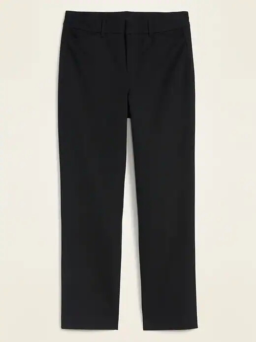 Pantalones Pixie Pierna Recta Cintura Alta Azul Marino Antiguo Talla 2R - Negros - Nuevos sin Etiquetas-