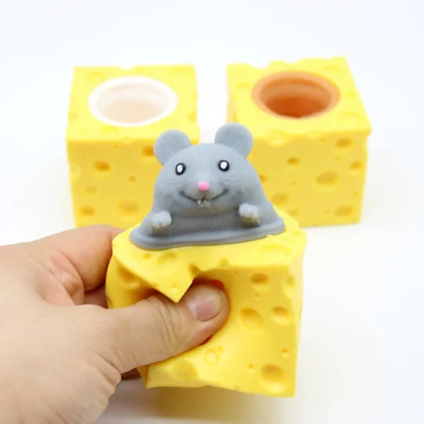S2cd610897c1c42c8a87b1b7801faf7e59.webp Stress-relieving Pet Cheese Mouse Cheese Pinch Fun Stress Ball Vent Squirrel Cup Prank Toy Fidget Toys