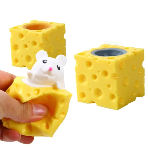 S449b9f2b92f94961b8364637a5656aa3q.webp Stress-relieving Pet Cheese Mouse Cheese Pinch Fun Stress Ball Vent Squirrel Cup Prank Toy Fidget Toys