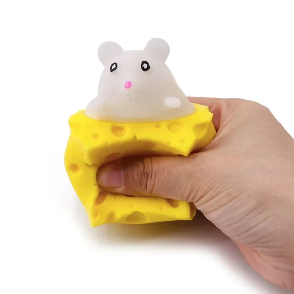 S502c0ce819bc4d85aadbe014e43e8c17V.webp Stress-relieving Pet Cheese Mouse Cheese Pinch Fun Stress Ball Vent Squirrel Cup Prank Toy Fidget Toys