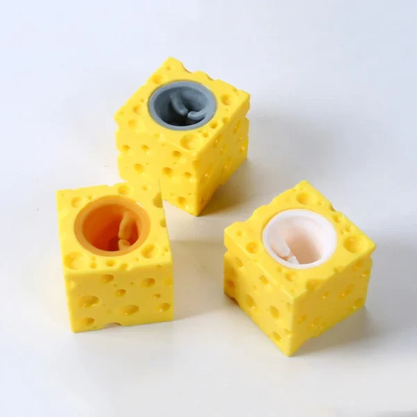 S9267a3b280ea44acbc2b553c6fb6293cS.webp Stress-relieving Pet Cheese Mouse Cheese Pinch Fun Stress Ball Vent Squirrel Cup Prank Toy Fidget Toys