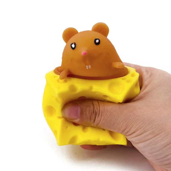 Sb4b2546429ee4d1085e9d1275f22bd92Z.webp Stress-relieving Pet Cheese Mouse Cheese Pinch Fun Stress Ball Vent Squirrel Cup Prank Toy Fidget Toys
