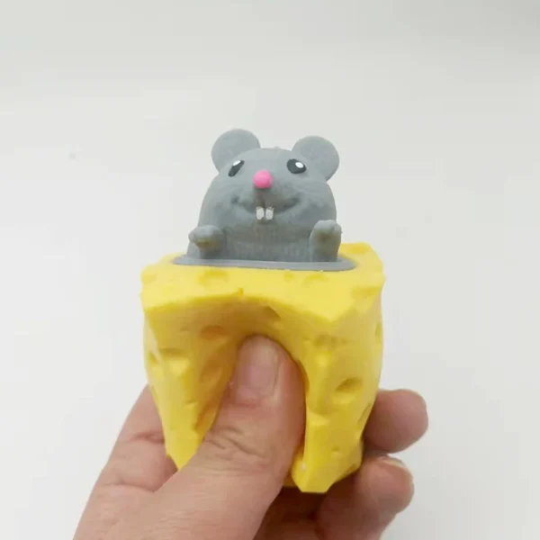 Scc311e0c7ab74112ad2519be05f1506d1.webp Stress-relieving Pet Cheese Mouse Cheese Pinch Fun Stress Ball Vent Squirrel Cup Prank Toy Fidget Toys